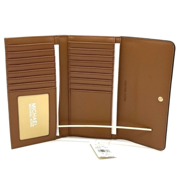 Michael Kors Jaycee Medium Zip Packet Backpack & Large Trifold Wallet Vanilla - Picture 12 of 13